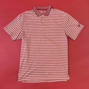 Nike Golf Striped Polo – Red